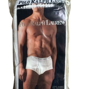 Vintage Polo by Ralph Lauren Men's White Mid-Rise Briefs Size 38 NWT